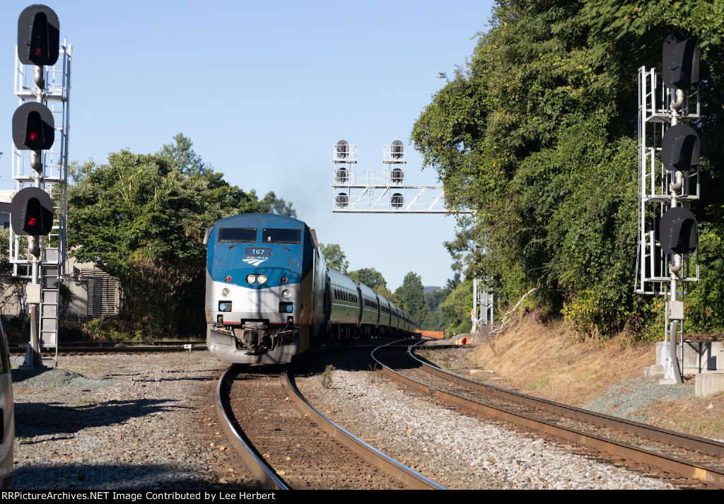 AMTK 167 arriving on-time in CVS